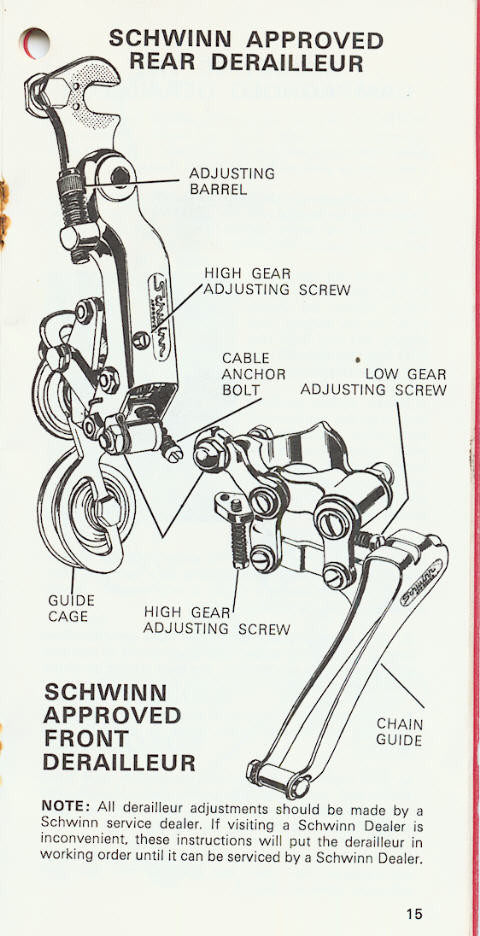 Schwinn front hot sale derailleur adjustment